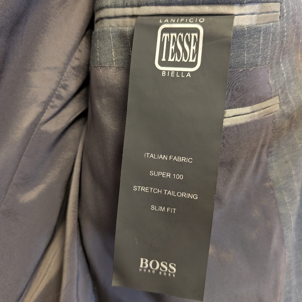 Hugo Boss Tesse Lanificio Biella Italian Fabric Sport Jacket Virgin Wool 38R - Picture 12 of 16